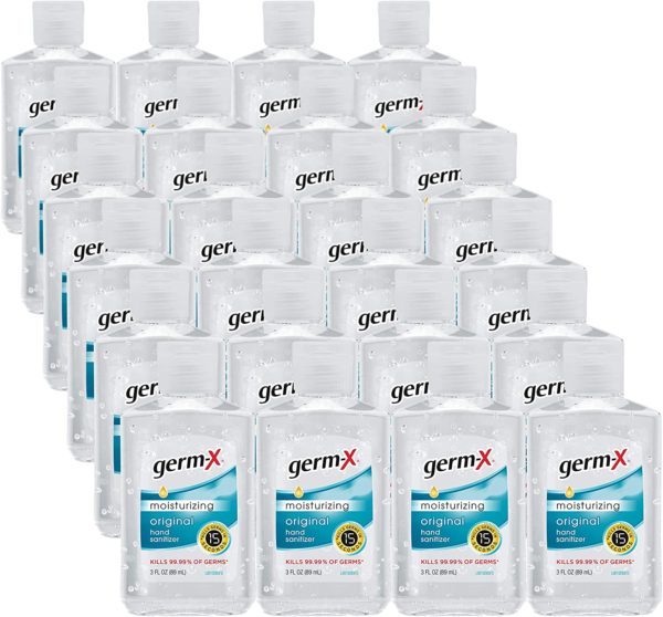 Germ-x Original Hand Sanitizer, 3.0 Fluid Ounce Bottles, 72 Fl Oz, Contains 24 3oz Individual Bottles